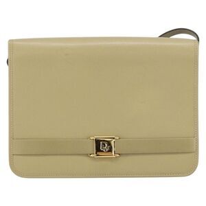 Christian Dior Vintage Leather Beige Leather Shoulder Bag Bag
